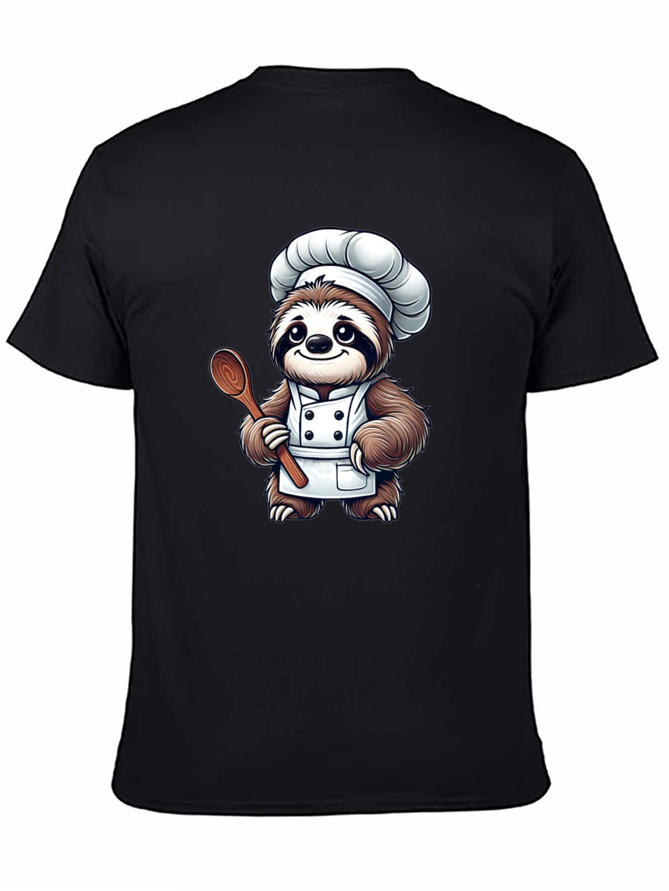 Chef Sloth T-Shirt - Cartoon Foodie Tee