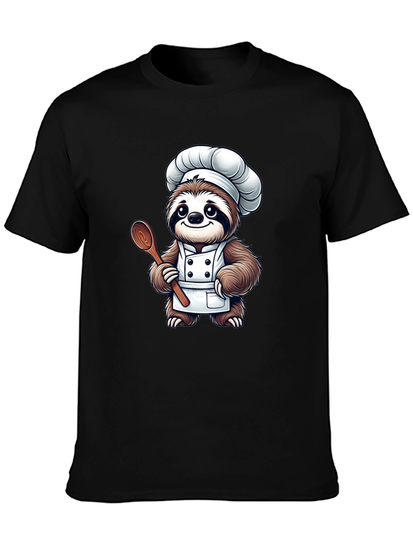 Chef Sloth T-Shirt - Cartoon Foodie Tee