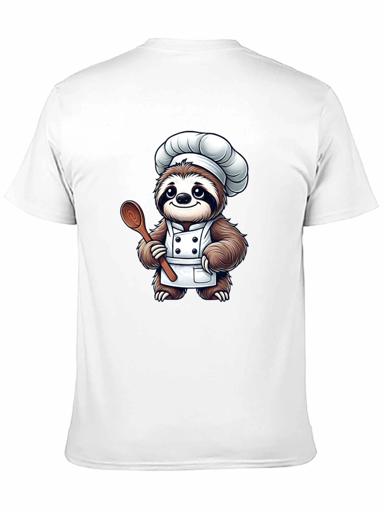Chef Sloth T-Shirt - Cartoon Foodie Tee