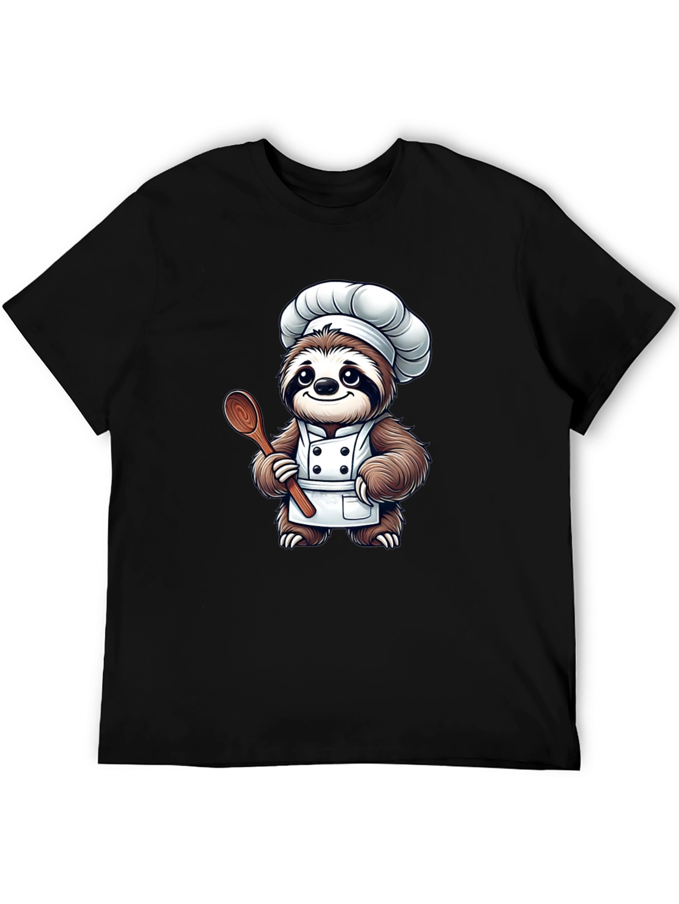 Chef Sloth T-Shirt - Cartoon Foodie Tee