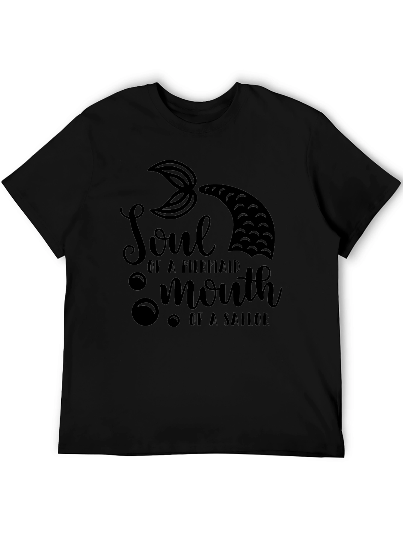 Mermaid Soul Sailor Mouth Black T-Shirt