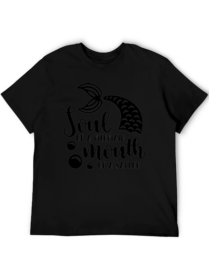 Mermaid Soul Sailor Mouth Black T-Shirt