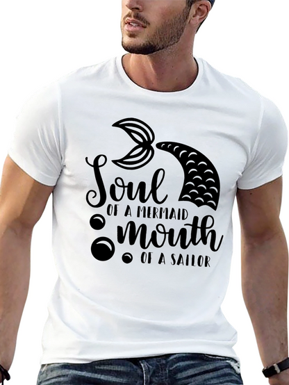 Mermaid Soul Sailor Mouth Black T-Shirt