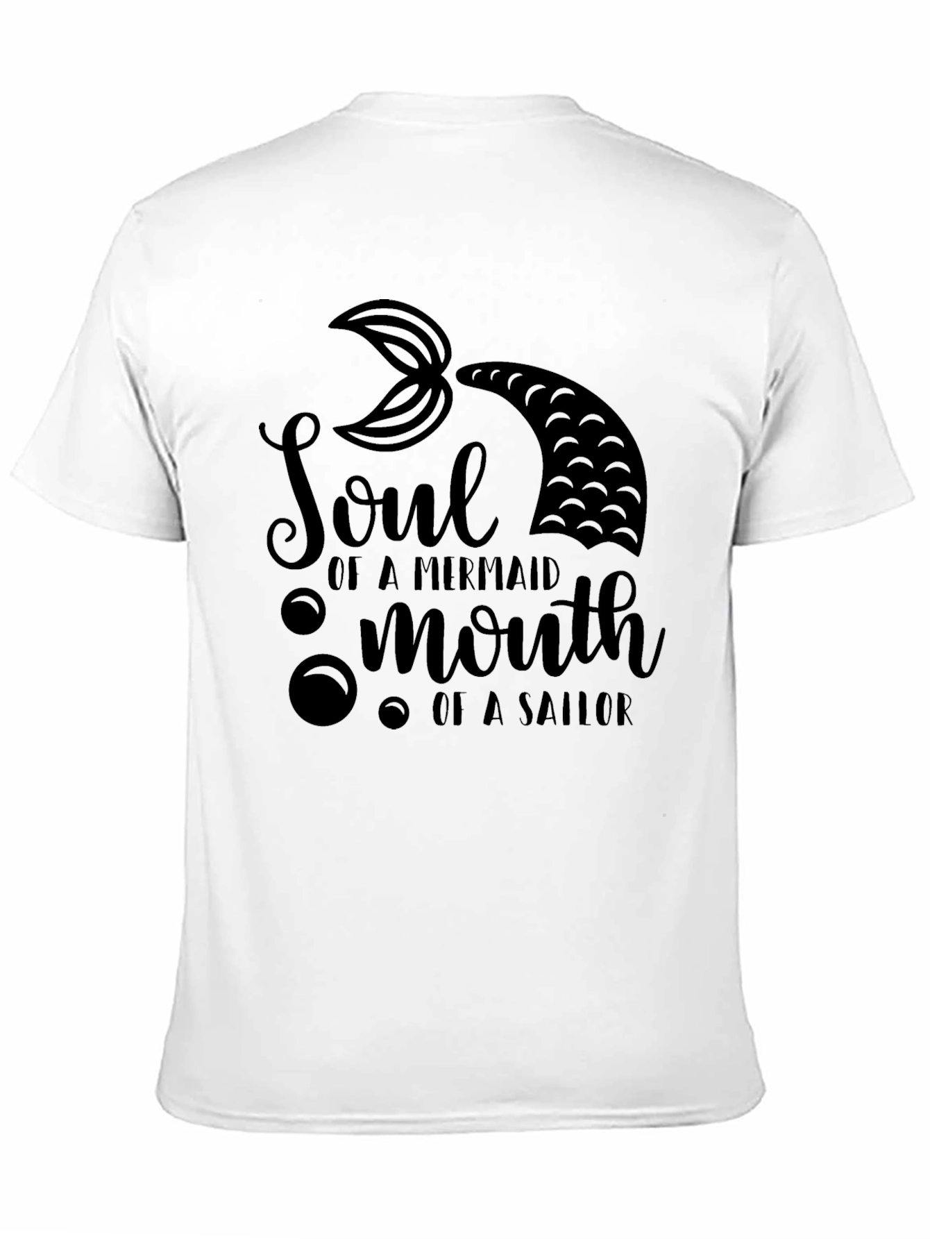 Mermaid Soul Sailor Mouth Black T-Shirt