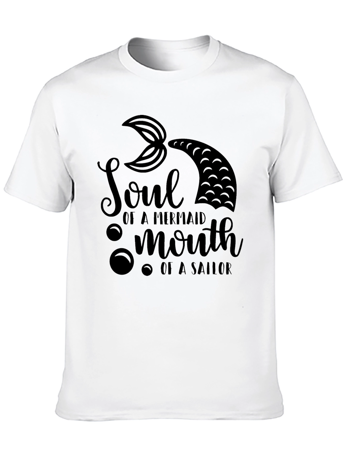 Mermaid Soul Sailor Mouth Black T-Shirt