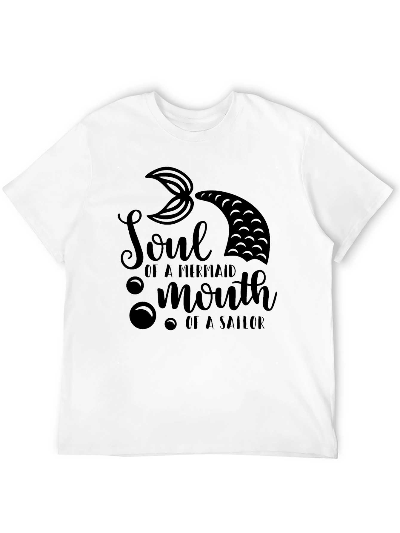 Mermaid Soul Sailor Mouth Black T-Shirt