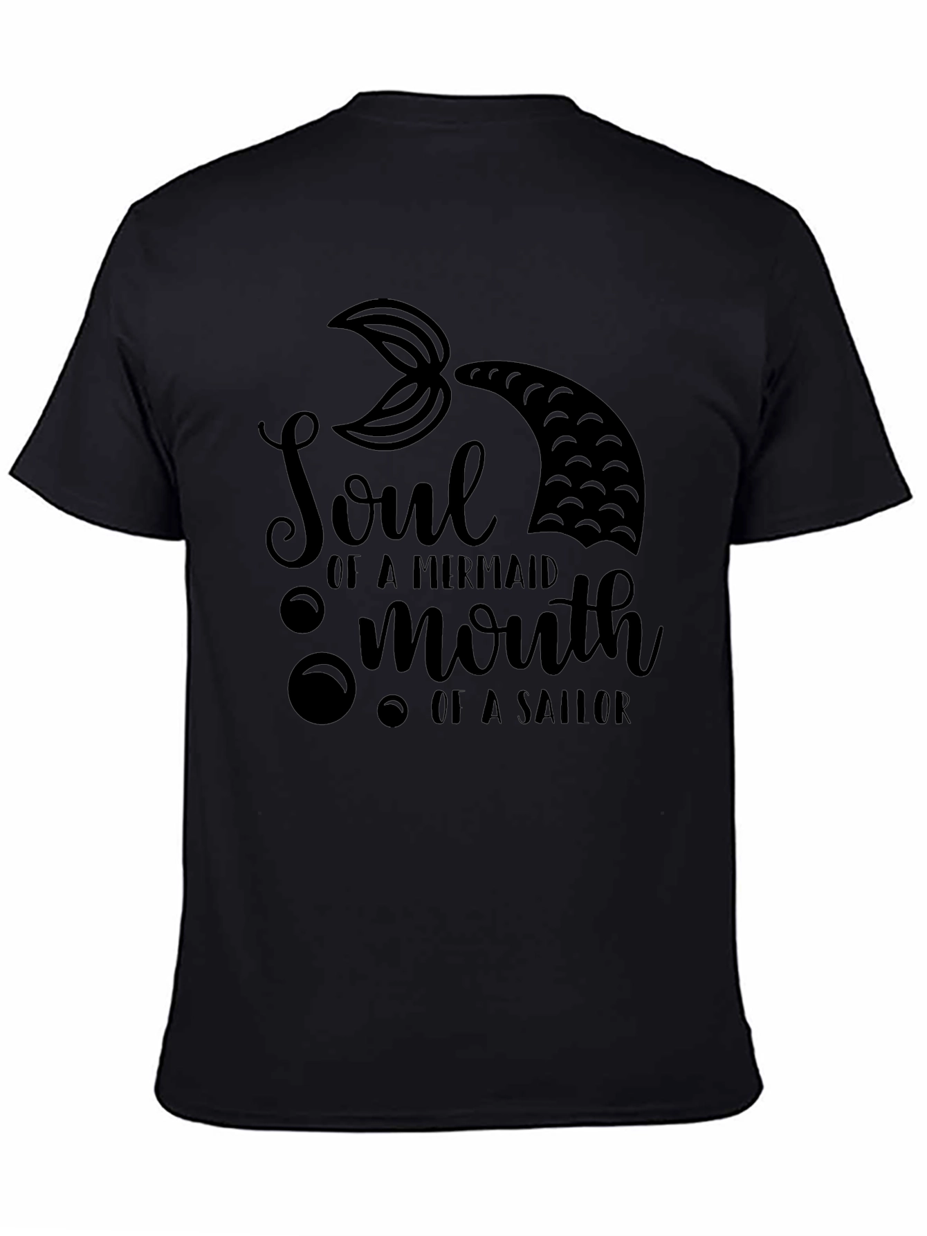 Mermaid Soul Sailor Mouth Black T-Shirt