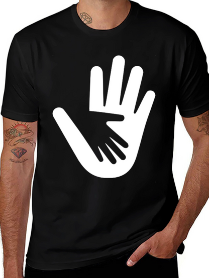 Helping Hands Graphic T-Shirt - Black Cotton Tee