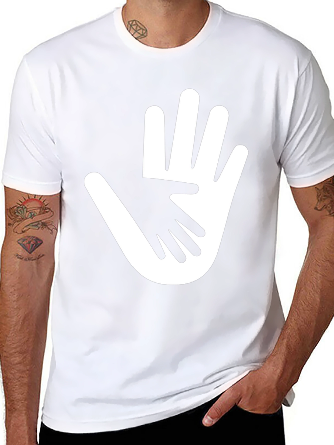 Helping Hands Graphic T-Shirt - Black Cotton Tee