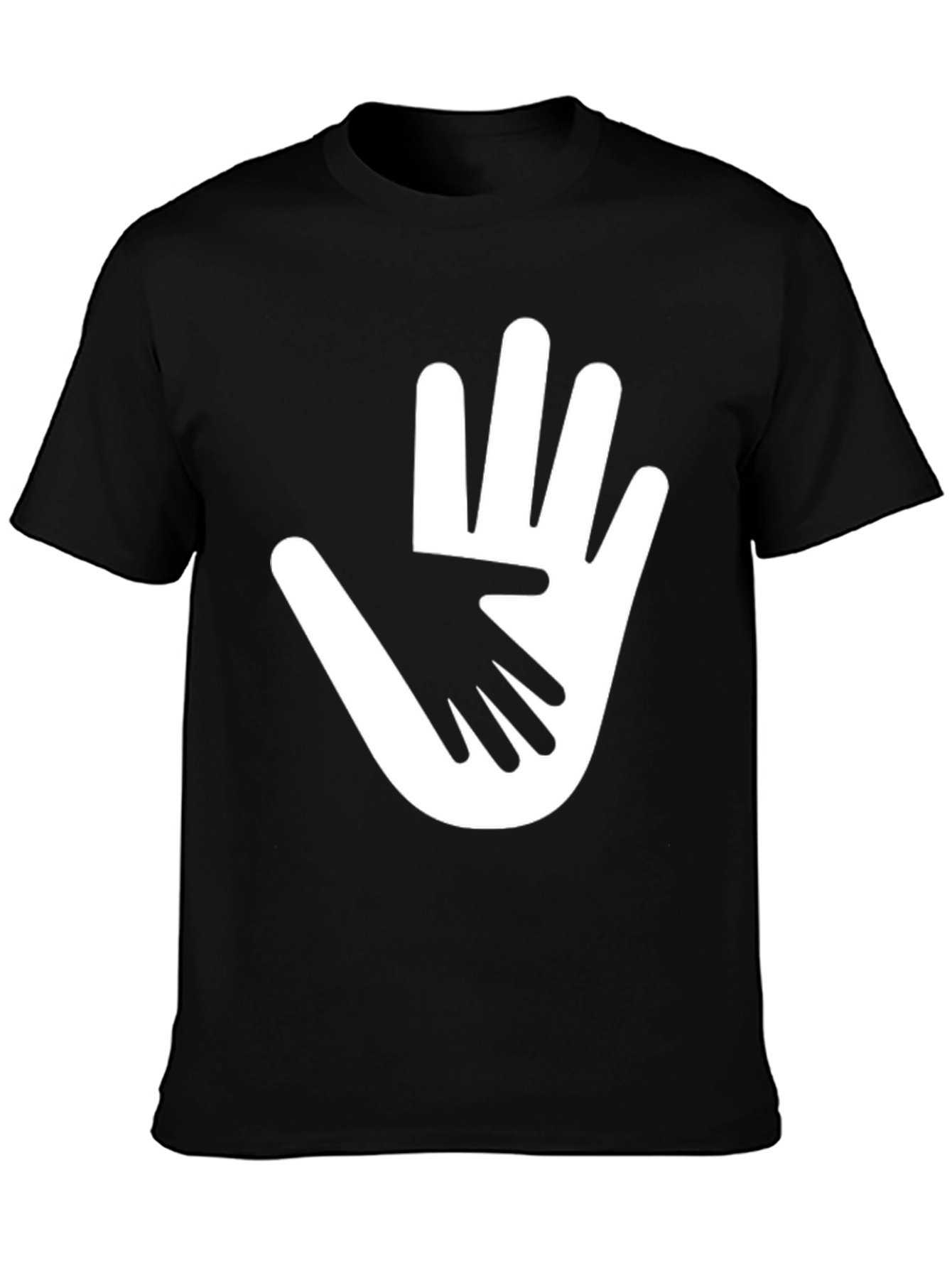 Helping Hands Graphic T-Shirt - Black Cotton Tee