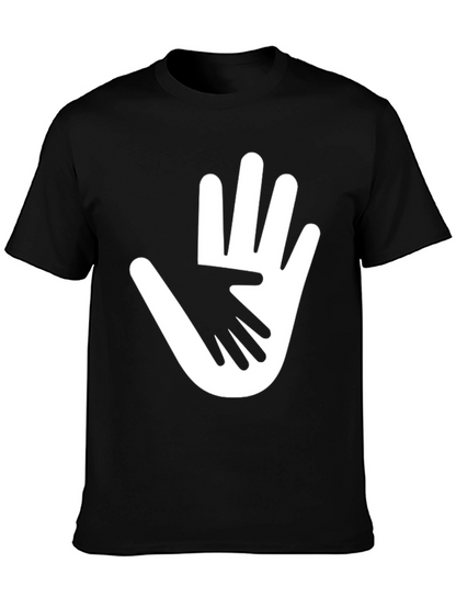 Helping Hands Graphic T-Shirt - Black Cotton Tee