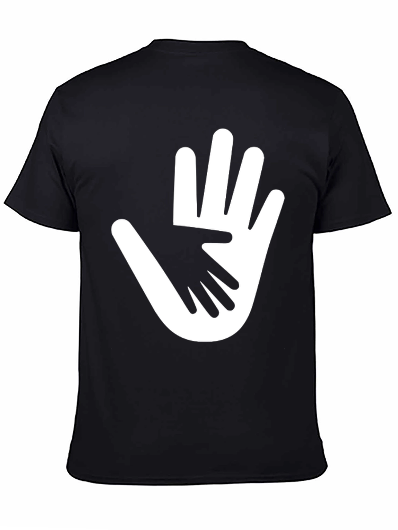 Helping Hands Graphic T-Shirt - Black Cotton Tee