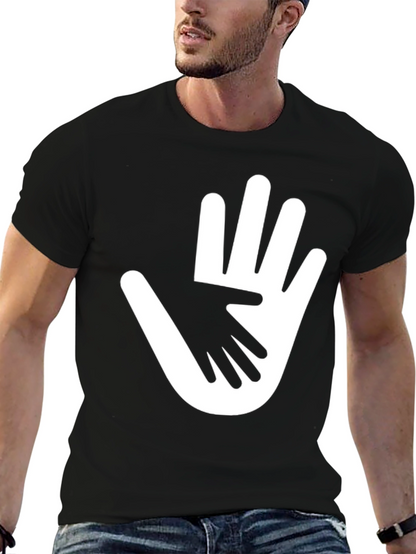 Helping Hands Graphic T-Shirt - Black Cotton Tee