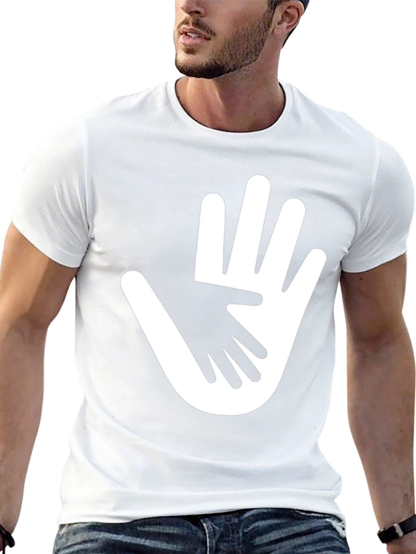 Helping Hands Graphic T-Shirt - Black Cotton Tee