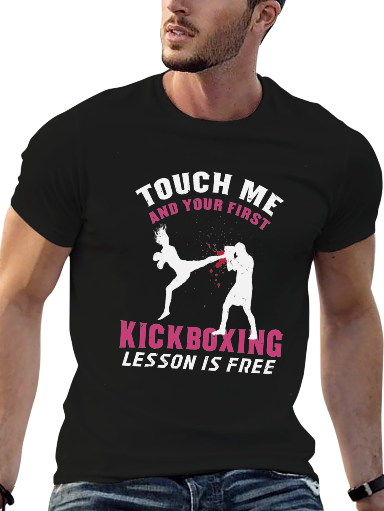Touch Me Kickboxing T-Shirt - Free Lesson Graphic Tee