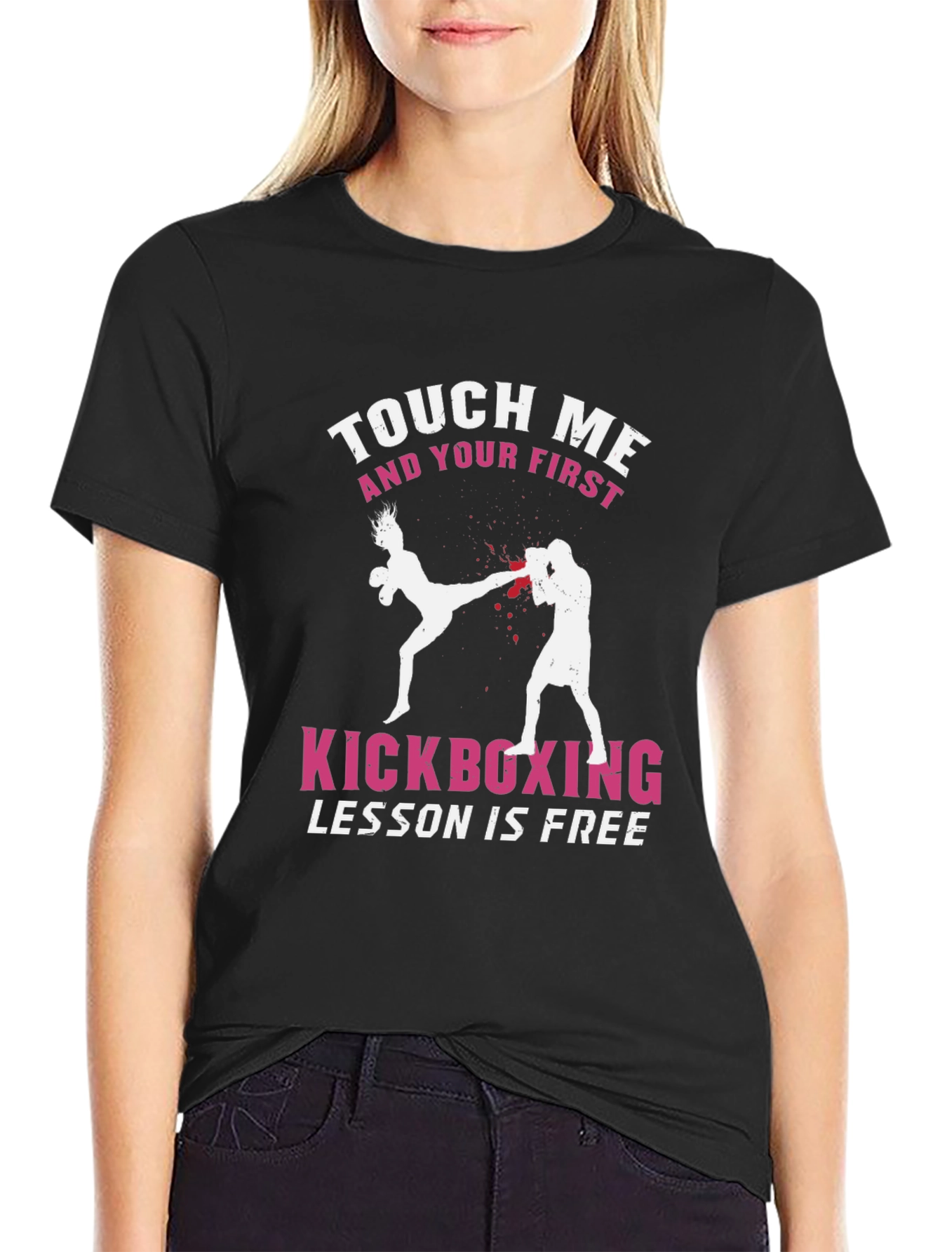 Touch Me Kickboxing T-Shirt - Free Lesson Graphic Tee