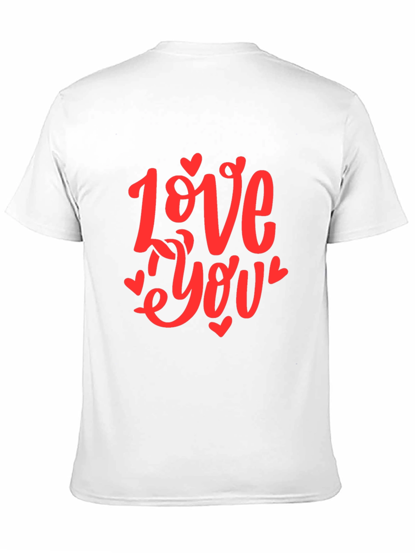 Love You Graphic Black T-Shirt - Valentines Day