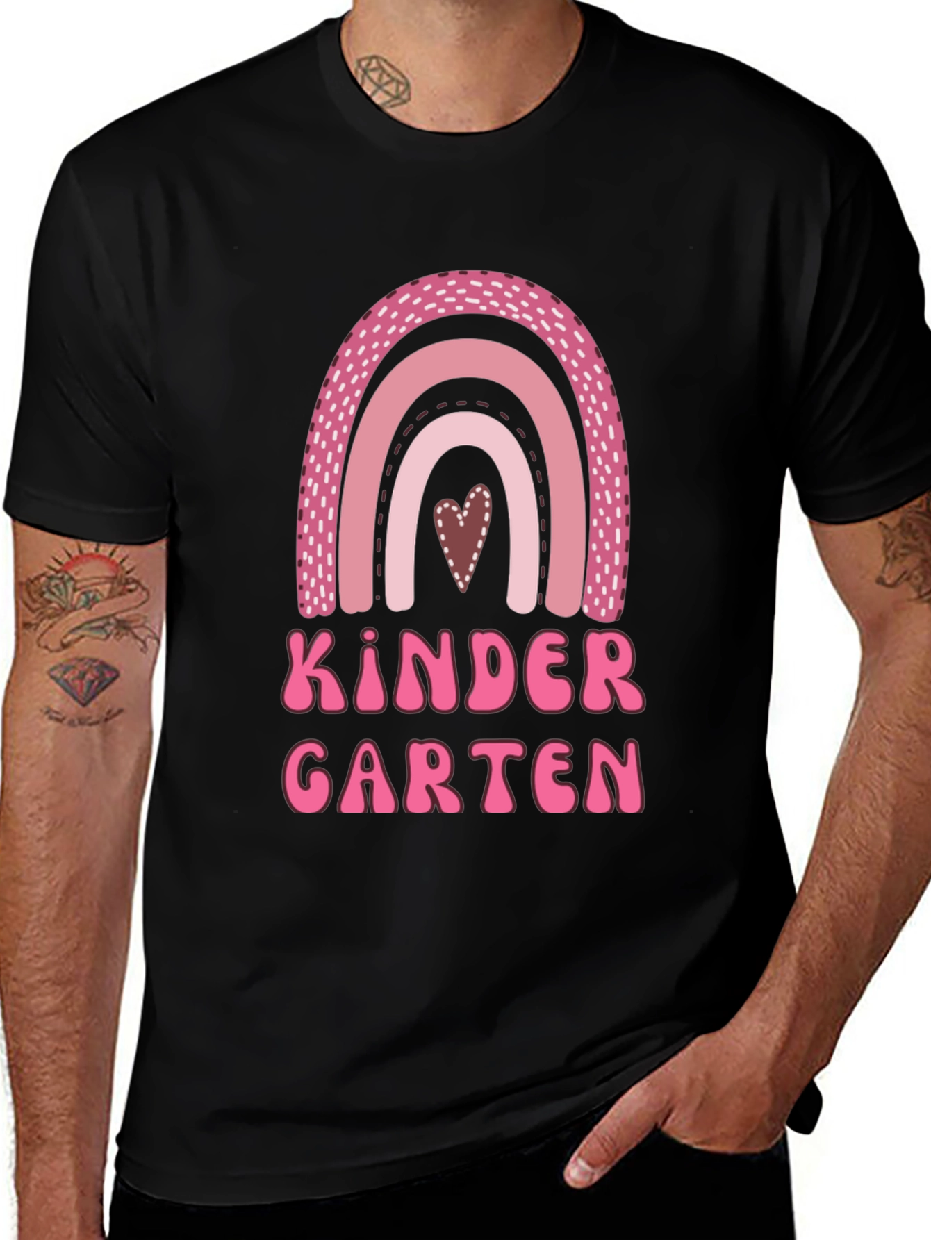 Kindergarten Rainbow Heart T-Shirt