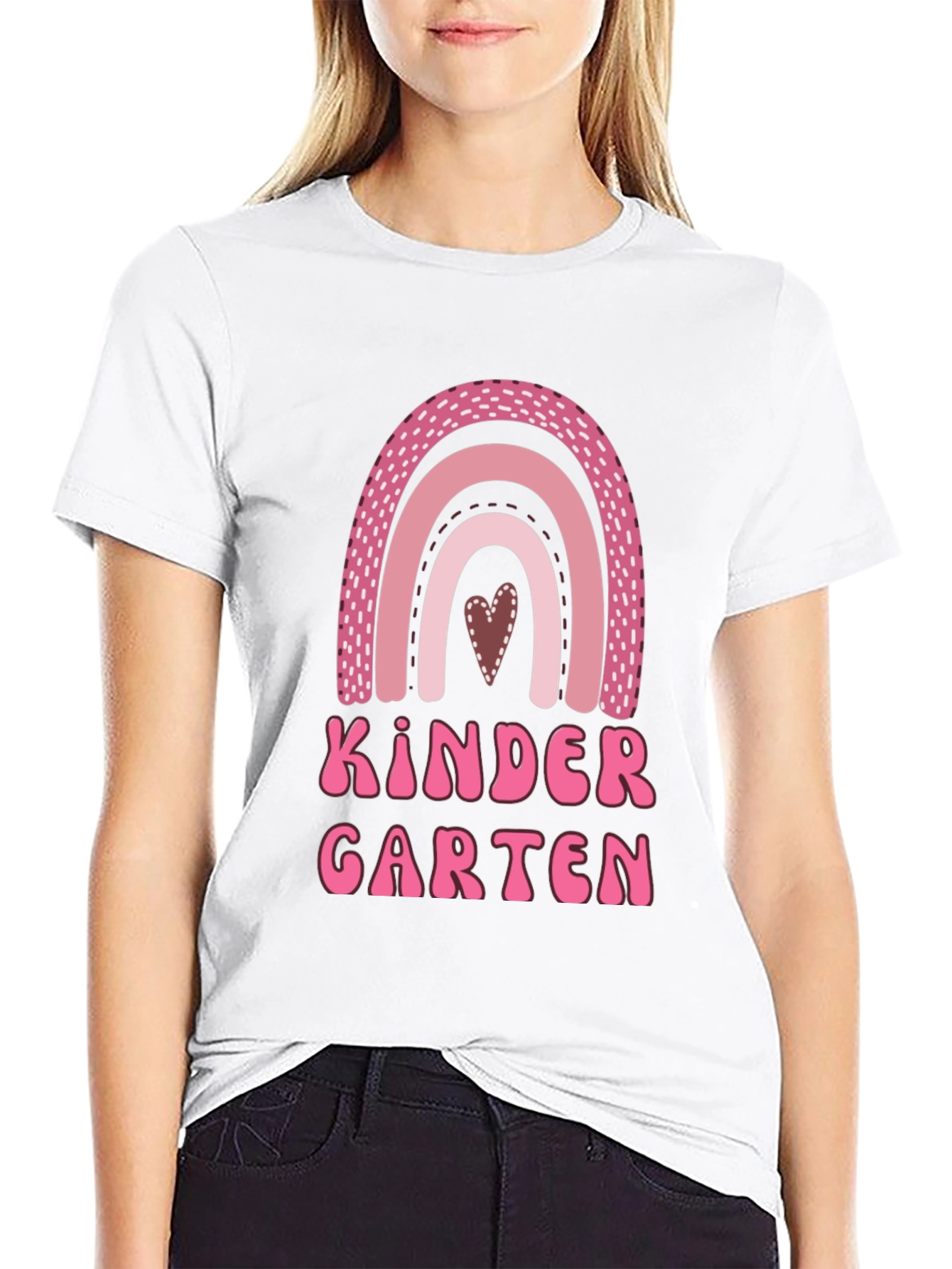 Kindergarten Rainbow Heart T-Shirt