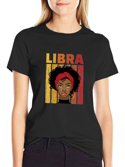 Libra Zodiac Woman Graphic T-Shirt