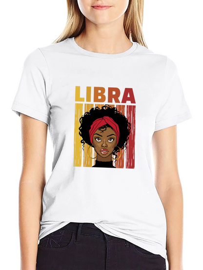 Libra Zodiac Woman Graphic T-Shirt