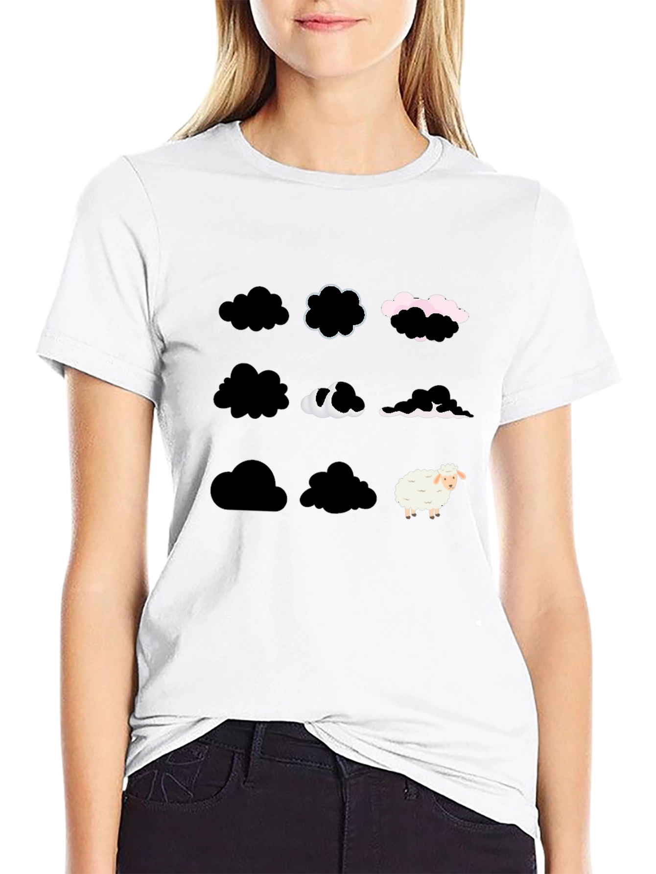 Black Cloud Sheep T-Shirt - Unique & Stylish