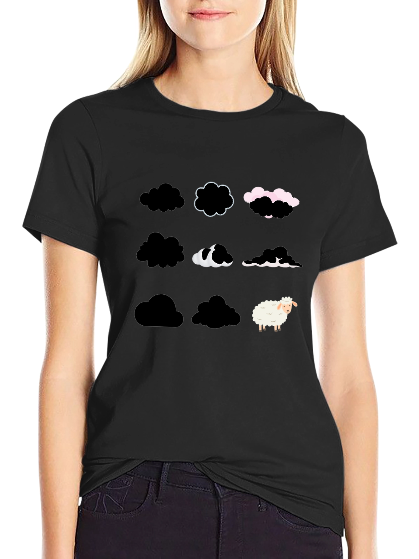 Black Cloud Sheep T-Shirt - Unique & Stylish