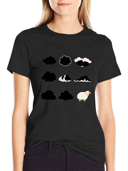 Black Cloud Sheep T-Shirt - Unique & Stylish