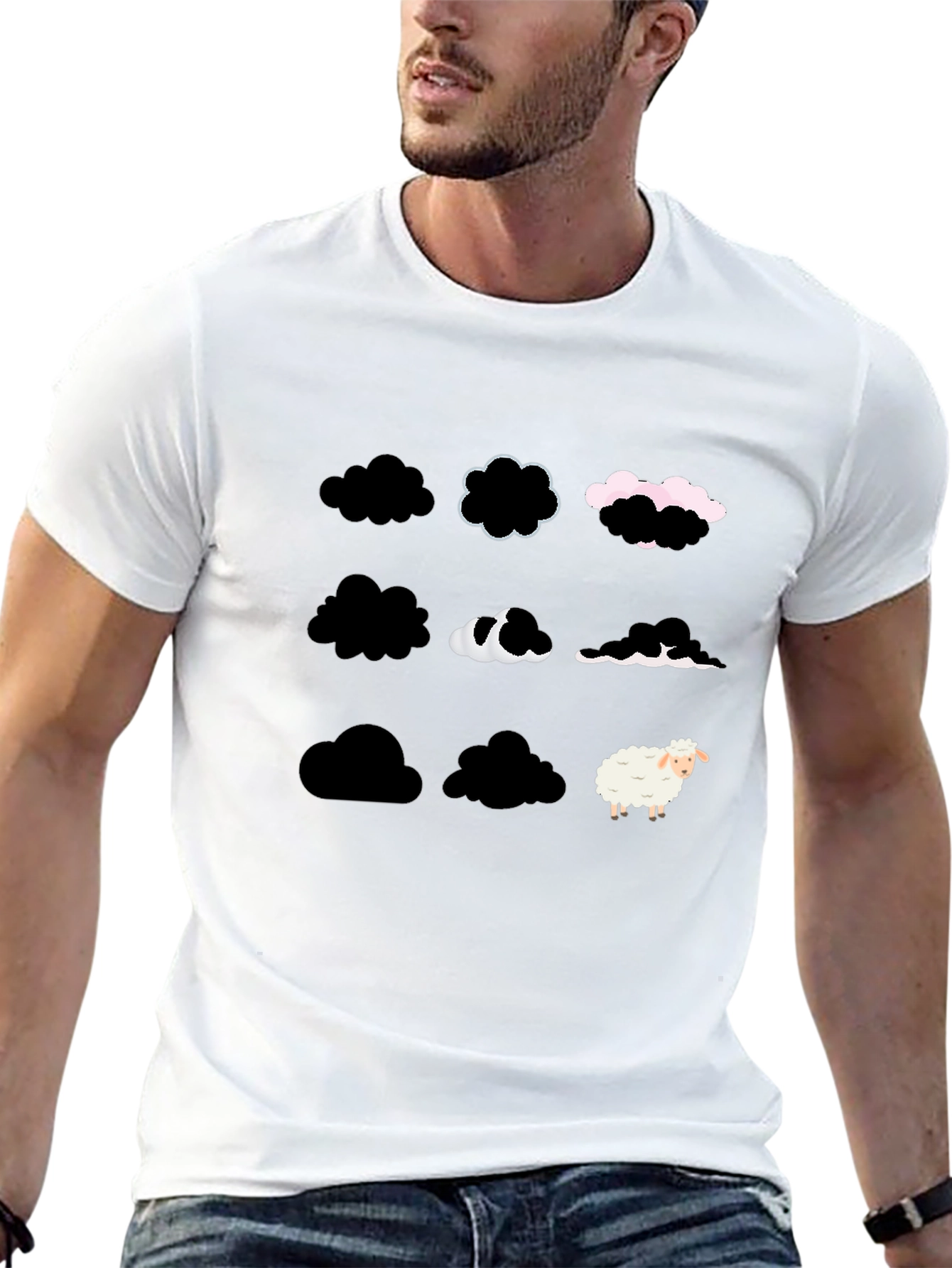 Black Cloud Sheep T-Shirt - Unique & Stylish