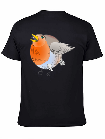 Robin Bird Graphic T-Shirt - Mens Black Tee
