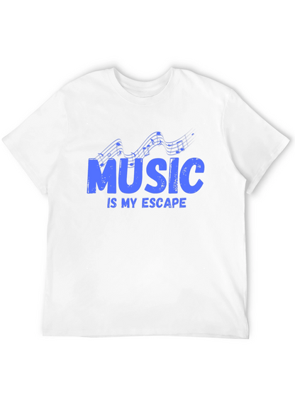 Music is My Escape - Graphic Print T-Shirt
