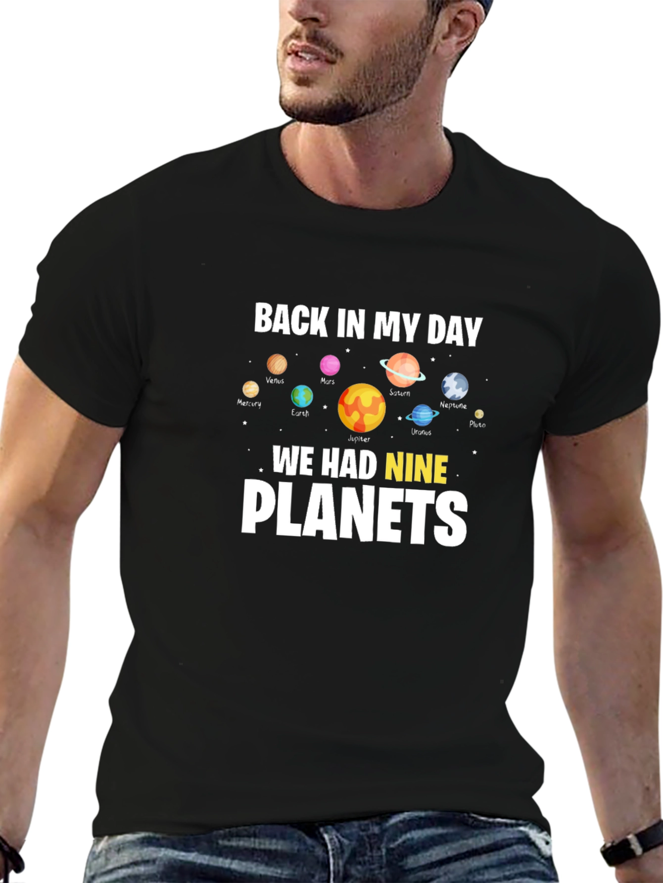 Nine Planets T-Shirt - Retro Astronomy Tee