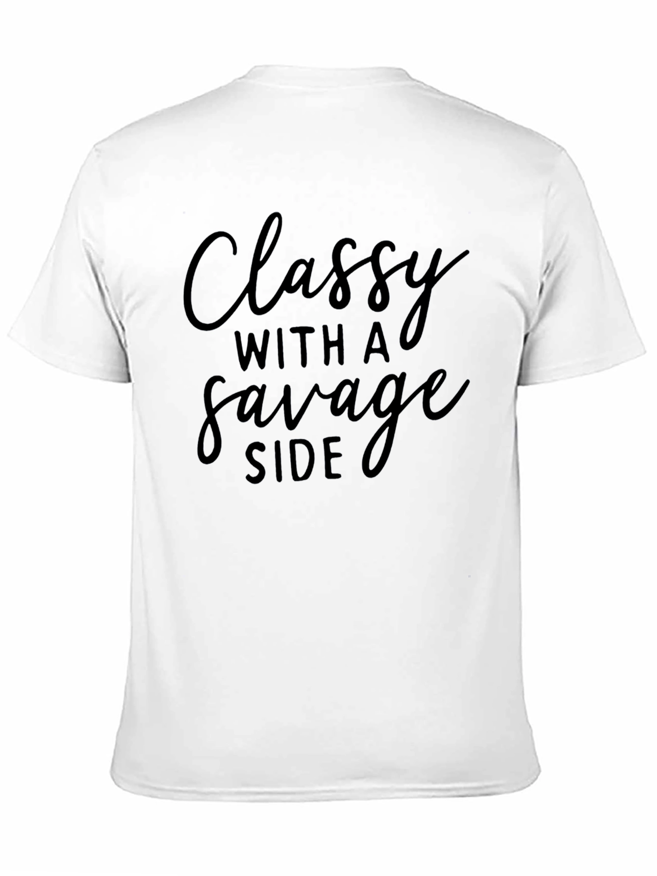 Classy With a Savage Side Black Graphic T-Shirt