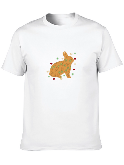 Bunny Carrots Graphic Tee - Black Cotton Blend