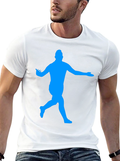 Soccer Star Silhouette Black T-Shirt