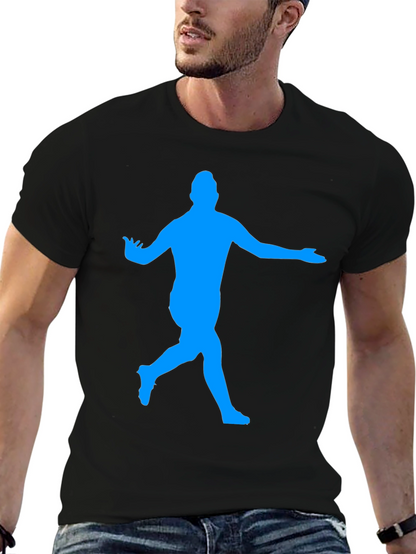 Soccer Star Silhouette Black T-Shirt