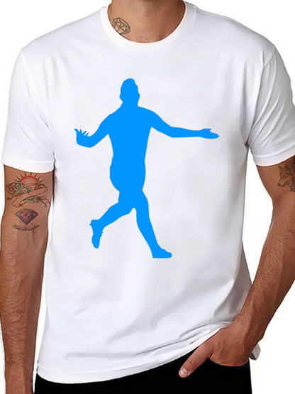 Soccer Star Silhouette Black T-Shirt