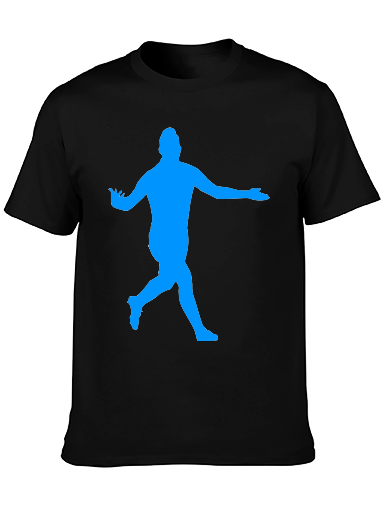 Soccer Star Silhouette Black T-Shirt