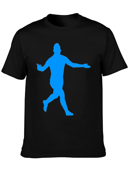 Soccer Star Silhouette Black T-Shirt