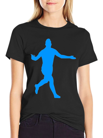 Soccer Star Silhouette Black T-Shirt