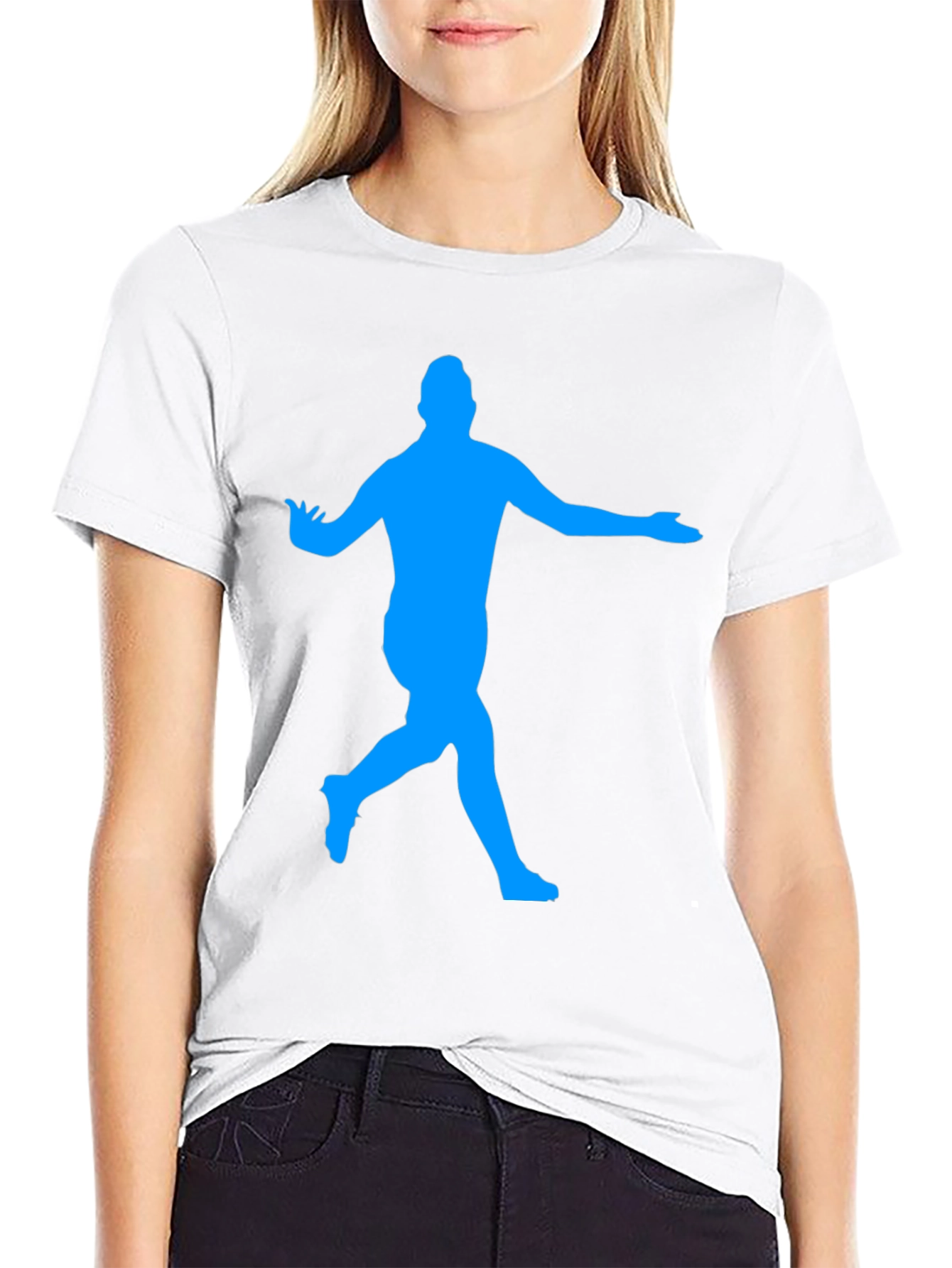 Soccer Star Silhouette Black T-Shirt