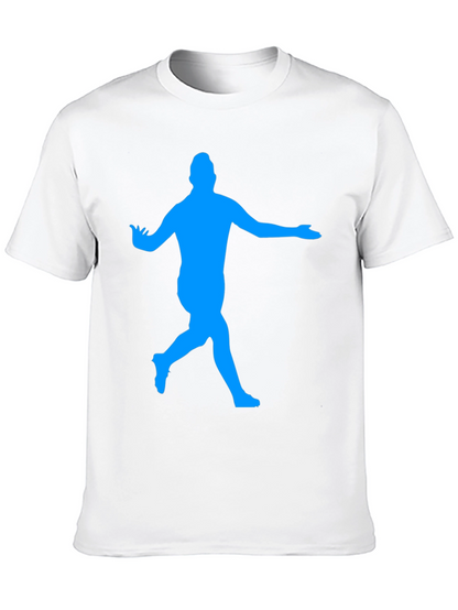 Soccer Star Silhouette Black T-Shirt
