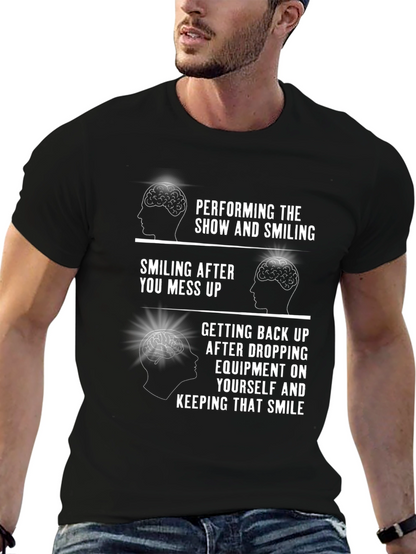Performing Smiling Brain Black T-Shirt