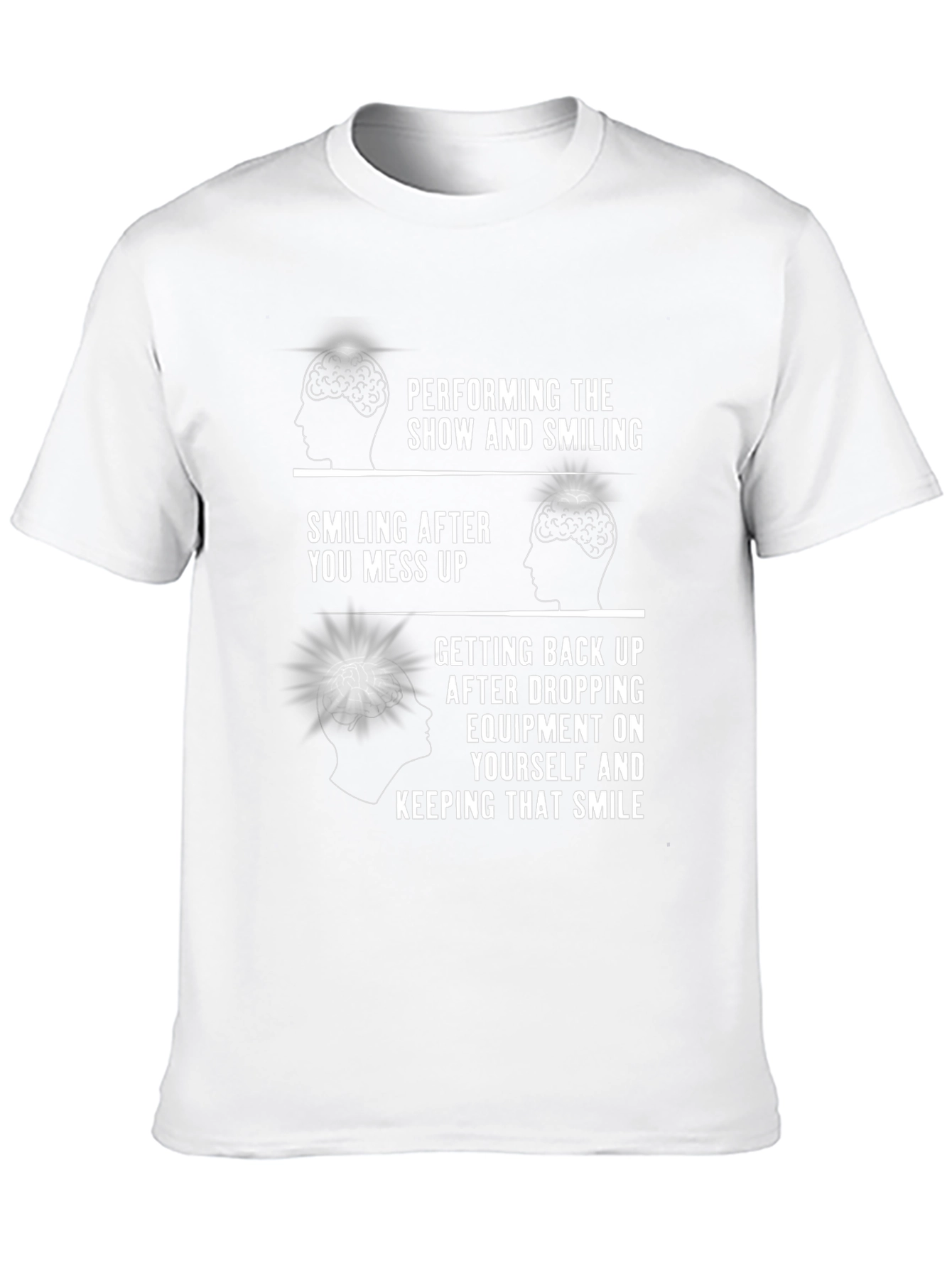 Performing Smiling Brain Black T-Shirt