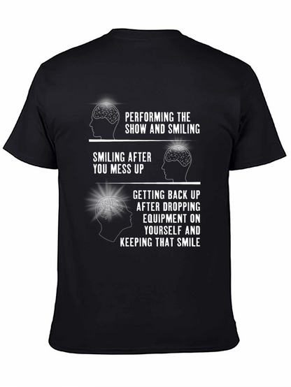 Performing Smiling Brain Black T-Shirt