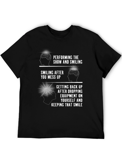Performing Smiling Brain Black T-Shirt