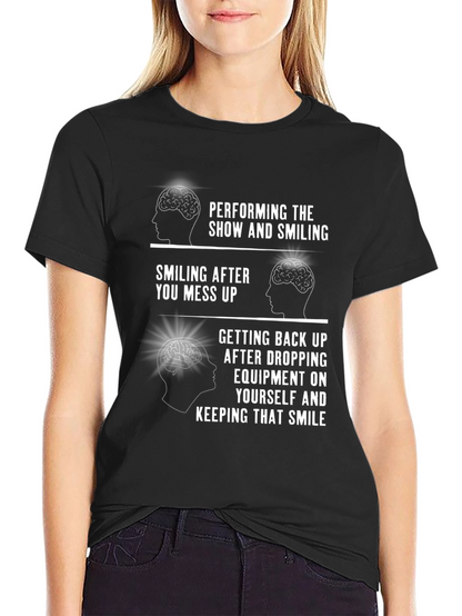Performing Smiling Brain Black T-Shirt