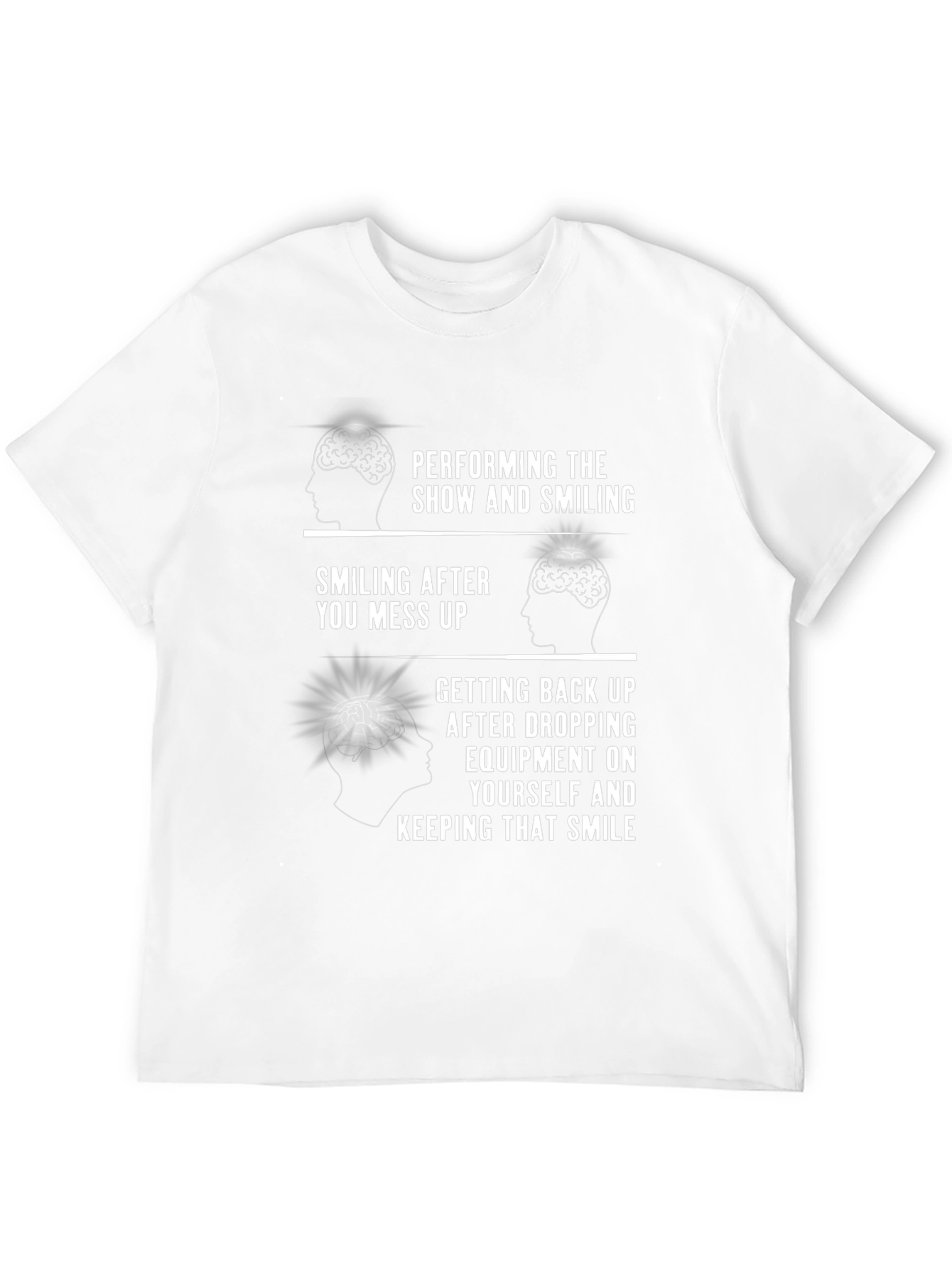 Performing Smiling Brain Black T-Shirt