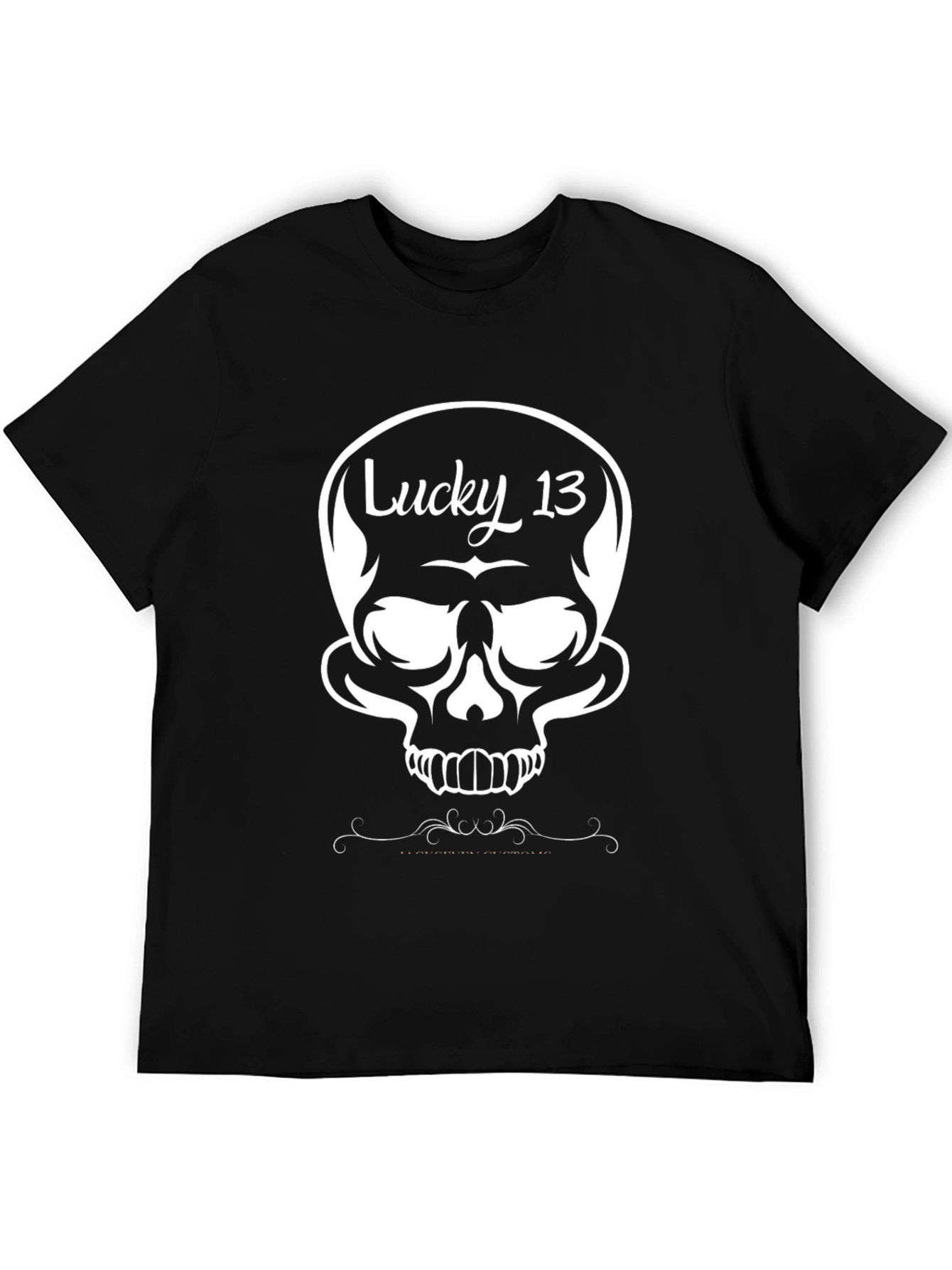 Lucky 13 Skull Graphic Black T-Shirt