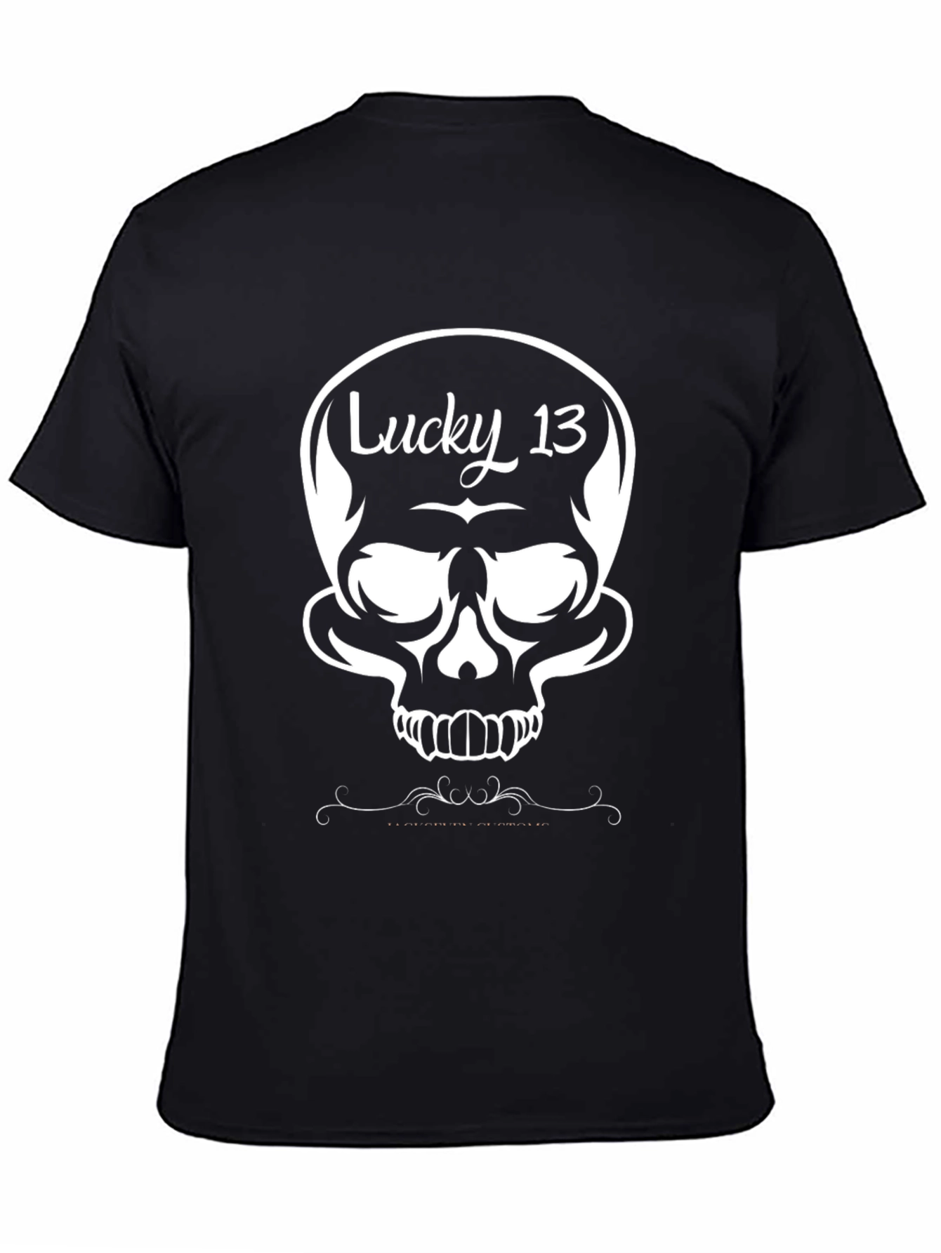 Lucky 13 Skull Graphic Black T-Shirt